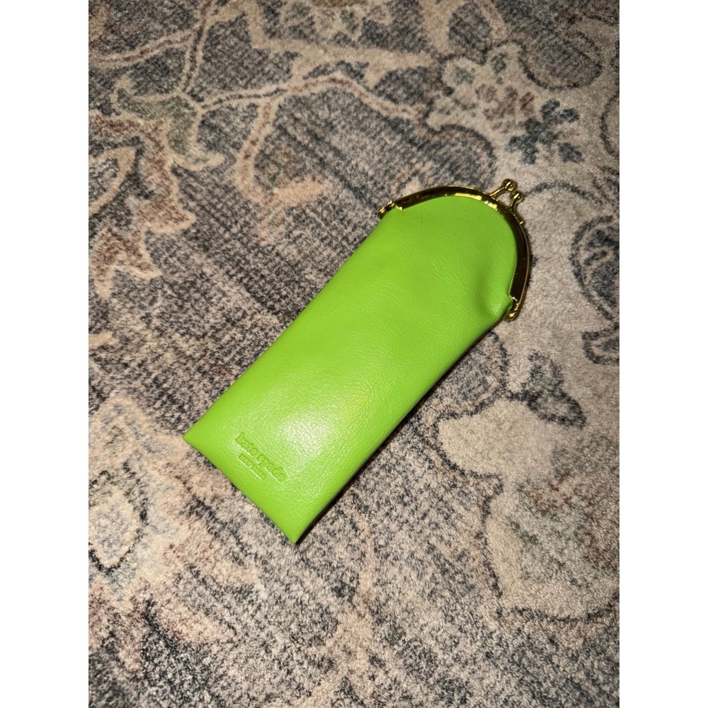 Kate Spade Lime Green Leather Glasses Case